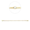 Armband aus 750 Gelbgold 7 Diamanten Oval-Schliff 1,29ct TW-SI B:4,2mm L:18cm Zarge