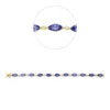 Armband aus 585 Gelbgold 11 Tansanite 11,38ct blau 11 Brillanten 0,18ct TW-SI