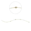 Armband aus 750 Gold Gelbgold 3 Brillanten 0,21ct TW-SI B:4mm L:18cm Zarge