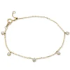 Armband aus 585 Gold Gelbgold 5 Brillanten 0,35ct TW-SI L:17,8cm