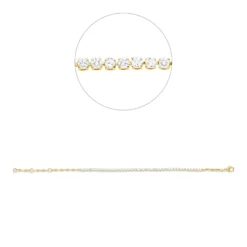 Armband aus 750 Gold Gelbgold 43 Brillanten 1,51ct TW-SI B:2,3mm L:19cm