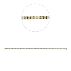 Armband aus 750 Gold Gelbgold 83 Brillanten 1,77ct TW-SI B:2,3mm L:17,8cm