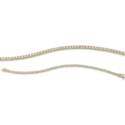 Armband aus 750 Gold Gelbgold 68 Brillanten 2,64ct TW-SI B:2,3mm L:18cm 4er-Krappe