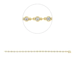 Armband aus 750 Gold Gelbgold 23 Brillanten 2ct TW-SI L:18cm