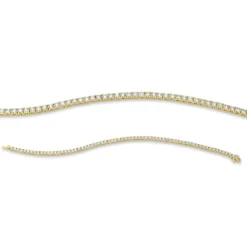 Armband aus 750 Gold Gelbgold 68 Brillanten 3,01ct TW-SI L:18cm 4er-Krappe