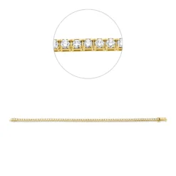 Armband aus 750 Gold Gelbgold 65 Brillanten 3ct TW-SI L:18cm