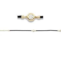 Armband aus 750 Gold Gelbgold Brillant 0,24ct TW-SI L:17,8cm Zarge