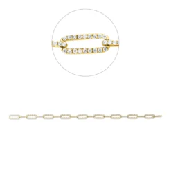 Armband aus 750 Gold Gelbgold 234 Brillanten 1,4ct TW-SI B:4,7mm L:16,7cm