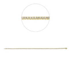 Armband aus 750 Gold gelb/weiß 95 Brillanten 1,52ct TW-SI L:18cm 4er-Krappe