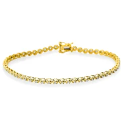 Armband aus 750 Gold gelb/weiß 56 Brillanten 1ct TW-SI L:17,8cm