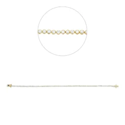 Armband aus 750 Gold gelb/weiß 100 Brillanten 0,92ct TW-SI B:1,6mm L:17,8cm