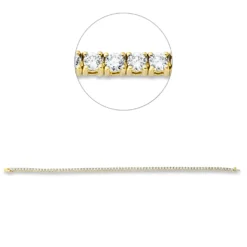 Armband aus 750 Gold gelb/weiß 75 Brillanten 2,51ct TW-SI B:1,9mm L:17,8cm