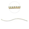 Armband aus 750 Gold gelb/weiß 116 Brillanten 1,03ct TW-SI L:17,8cm 4er-Krappe