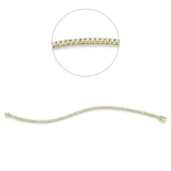 Armband aus 750 Gold gelb/weiß 87 Brillanten 1,5ct TW-SI B:1,9mm L:18cm 4er-Krappe