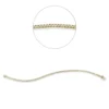 Armband aus 750 Gold gelb/weiß 89 Brillanten 1ct TW-SI B:1,8mm L:18cm 4er-Krappe