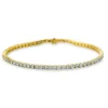 Armband aus 750 Gold gelb/weiß 64 Brillanten 4,07ct TW-SI L:17,8cm 4er-Krappe