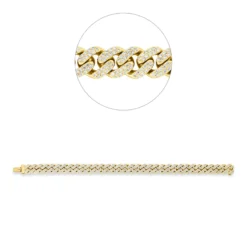 Armband aus 750 Gold gelb/weiß 686 Brillanten 3,01ct TW-SI B:8,6mm L:18cm