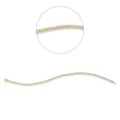 Armband aus 750 Gold gelb/weiß 91 Brillanten 2,05ct TW-SI B:2,5mm L:18cm
