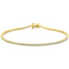 Armband aus 750 Gold gelb/weiß 87 Brillanten 0,45ct TW-SI B:1,4mm L:17,8cm