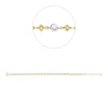 Armband aus 750 Gold gelb/weiß Brillant 0,06ct TW-PI B:3,4mm L:18cm Zarge