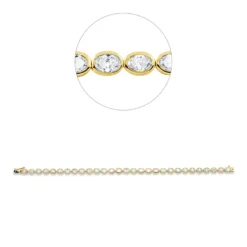 Armband aus 750 Gold gelb/weiß 29 Diamanten 5,26ct TW-SI B:4,4mm L:16,7cm Zarge