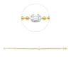 Armband aus 750 Gold gelb/weiß 9 Diamanten 0,24ct TW-PI B:5,4mm L:18cm