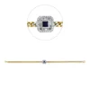 Armband aus 750 Gold gelb/weiß Saphir 0,15ct blau 54 Diamanten 0,24ct TW-SI