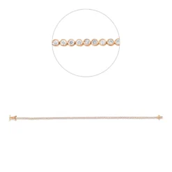 Armband aus 750 Gold Rotgold 85 Brillanten 1,02ct F-SI L:18cm