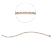 Armband aus 750 Gold Rotgold 102 Brillanten 0,92ct TW-SI B:1,5mm L:18cm 4er-Krappe