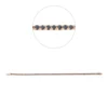 Armband aus 750 Gold Rotgold 68 Brillanten 2,96ct schwarz L:18cm 4er-Krappe