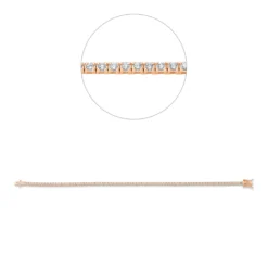 Armband aus 750 Gold Rotgold 82 Brillanten 1,31ct TW-SI L:18cm