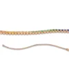 Armband aus 750 Gold Rotgold 92 Saphire 1,23ct mehrfarbig L:17,8cm 4er-Krappe