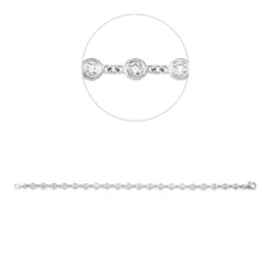 Armband aus 750 Gold Weißgold 20 Brillanten 1,4ct TW-SI B:4mm L:16,5cm Zarge
