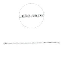 Armband aus 750 Gold Weißgold 64 Brillanten 2,46ct TW-VSI B:2,3mm L:17cm