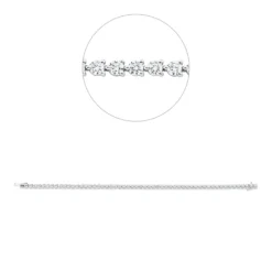 Armband aus 750 Gold Weißgold 55 Brillanten 4ct TW-SI B:2,8mm L:18,5cm 4er-Krappe