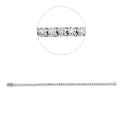 Armband aus 750 Gold Weißgold 48 Brillanten 2,41ct TW-VSI B:3,4mm L:18cm