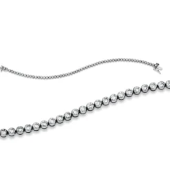 Armband aus 750 Gold Weißgold 54 Brillanten 5ct TW-SI L:18,4cm