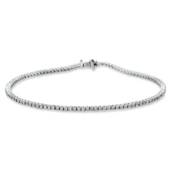 Armband aus 750 Gold Weißgold 108 Brillanten 0,94ct TW-SI L:16,5cm 4er-Krappe