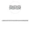 Armband aus 750 Gold Weißgold 520 Brillanten 2,6ct TW-VSI L:18,4cm