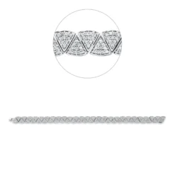Armband aus 750 Gold Weißgold 520 Brillanten 2,6ct TW-VSI L:18,4cm