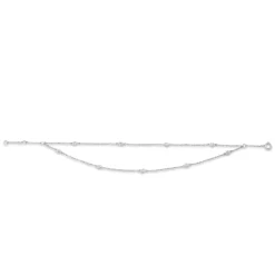 Armband aus 750 Gold Weißgold 9 Brillanten 0,19ct W-SI L:18cm