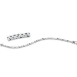 Armband aus 750 Gold Weißgold 61 Brillanten 2ct TW-SI L:18cm