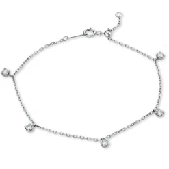 Armband aus 750 Gold Weißgold 5 Brillanten 0,38ct TW-SI L:17,8cm