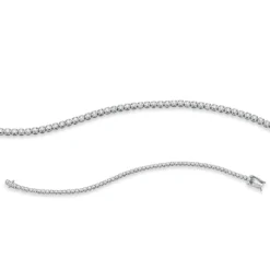 Armband aus 750 Gold Weißgold 61 Brillanten 1,01ct TW-SI B:2,8mm L:18cm 4er-Krappe