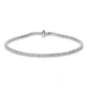 Armband aus 750 Gold Weißgold 77 Brillanten 1,01ct TW-SI L:18cm 4er-Krappe