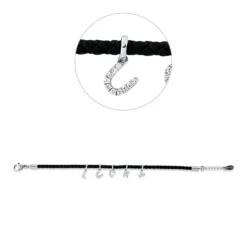 Armband aus 750 Gold Weißgold 40 Brillanten 0,21ct TW-SI B:4,7mm L:19cm