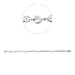 Armband aus 750 Gold Weißgold 24 Diamanten 4,31ct B:4,1mm L:16,5cm