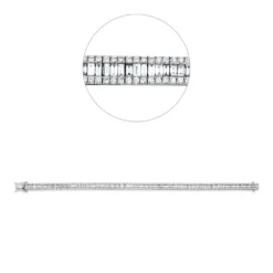 Armband aus 750 Gold Weißgold 435 Diamanten 4,53ct TW-SI L:18cm