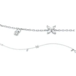 Armband aus 750 Gold Weißgold 5 Diamanten 0,23ct L:17,8cm