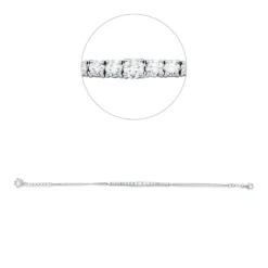 Armband aus 585 Gold Weißgold 21 Diamanten 0,99ct TW-SI B:3,5mm L:17,8cm